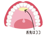 正しい舌の位置はココ