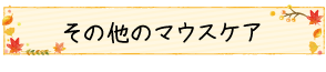 その他のマウスケア