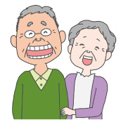 笑顔が絶えない仲良し老夫婦