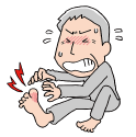 痛風発作が出た男性