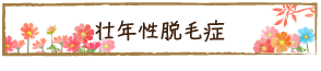 壮年性脱毛症