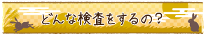 どんな検査をするの？