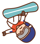 スノーボーダーハーフパイプ