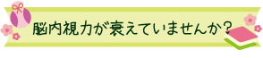 脳内視力が衰えていませんか？