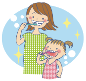 家族でLet's歯みがき！