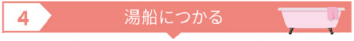 湯船につかる